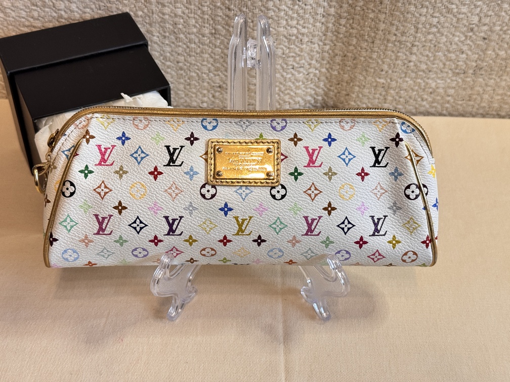 100% Original Louis Vuitton Kate clutch Multicolor Takashi Murakami